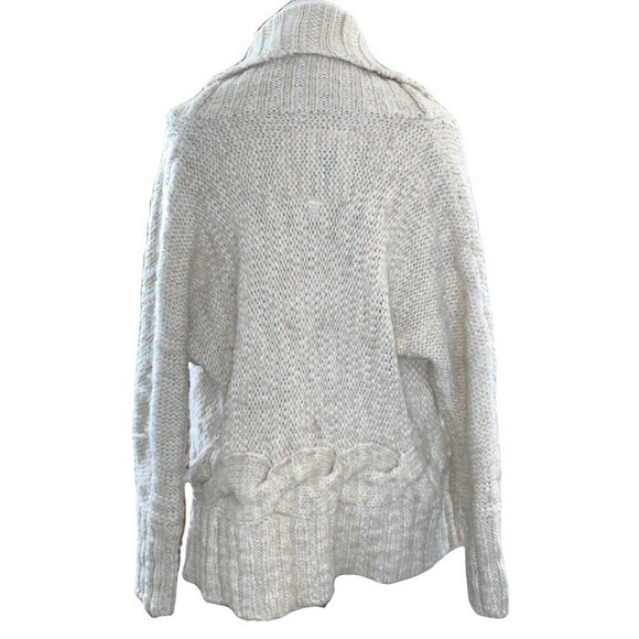 Aerie Sweater Cardigan Women's Ivory acrylic, wool, alpaca blend size Medium - Picture 3 of 7